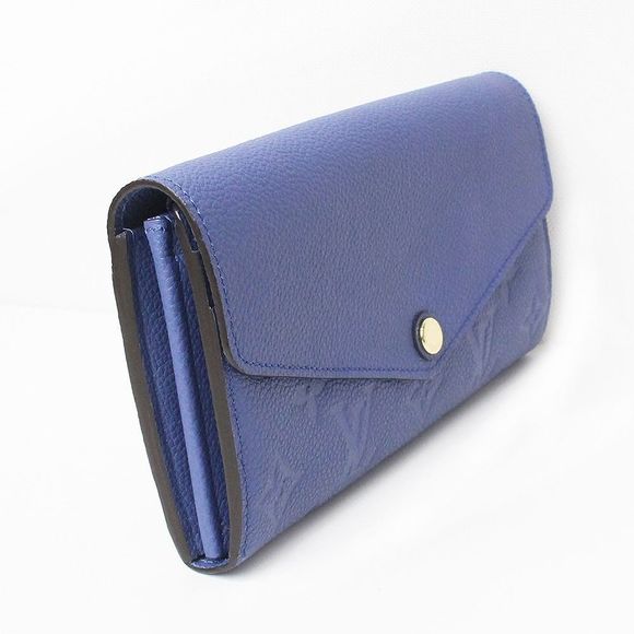 Louis Vuitton Monogram Emplant Leather Long Wallet Blue - Picture 5 of 9